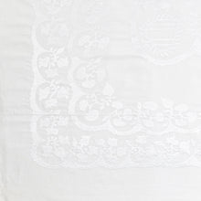 Load image into Gallery viewer, EMBROIDERED LINEN THROW | WHITE ON WHITE