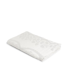 Load image into Gallery viewer, EMBROIDERED LINEN THROW | WHITE ON WHITE
